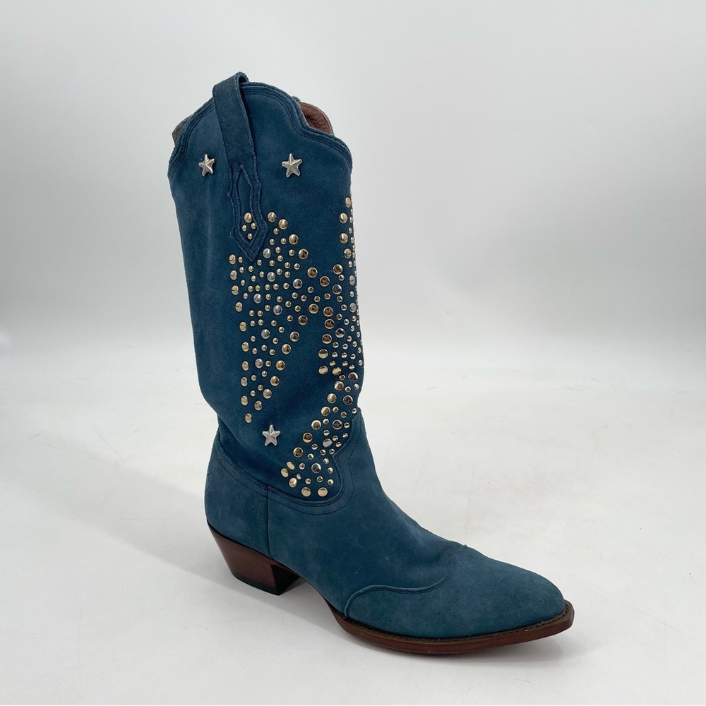 RARE! Women’s American Rebel Elvis Presley Blue Suede Boots - Picture 3 of 8